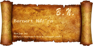Bernert Nóra névjegykártya