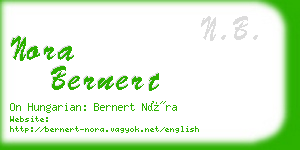 nora bernert business card